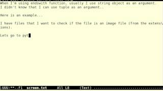 Python - Using Tuple as an Argument in endswith Function