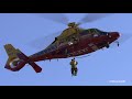 helicopter rescue training 滋賀県防災ヘリコプター「琵琶」as365n3 ja25lb 吊り上げ救助訓練 近畿府県合同防災訓練 2019.10.26