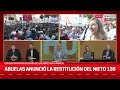 ¨este gobierno tiene políticas negacionistas¨ el reclamo de la gente en el abrazo en la ex esma