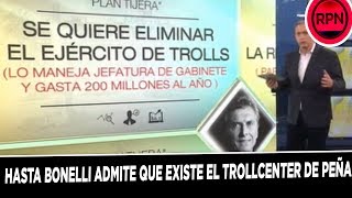 Hasta Bonelli admite que existe el trollcenter de Peña