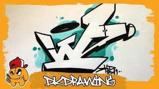 Graffiti Alphabet Tutorial - How to draw graffiti letters - Letter W