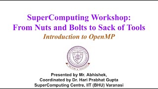 SuperComputing: Module 7-Introduction to OpenMP