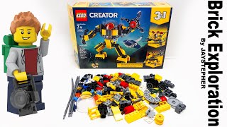 LEGO Creator Underwater Robot Unboxing \u0026 Parts Exploration 31090