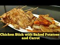 CHICKEN STICK WITH  BAKED POTATOES AND CARROTS | ULTIMATE RECIPE BY LITERALLY FOODY | HOW TO COOK