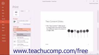 PowerPoint 2016 Tutorial Previewing & Printing Presentations Microsoft Training