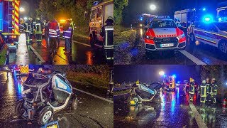 [TÖDLICHES UNFALLDRAMA] JUNGER FAHRER (25) VON ELEKTROAUTO AUF B36 GESCHLEUDERT | FEUERWEHR-EINSATZ