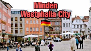 4k Minden Westphalia City Germany 🇩🇪 Walking in Tour 2022 with Captions