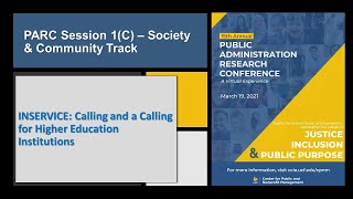 INSERVICE: Calling and a Calling for Higher Education Institutions