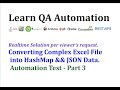 Converting Complex Excel File into HashMap && TestData for Selenium Test in Java