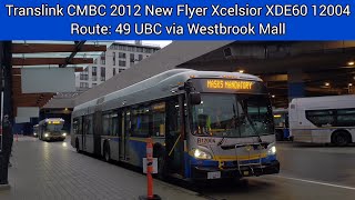 Translink CMBC 2012 New Flyer Xcelsior XDE60 12004