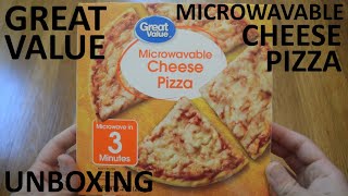 Unboxing Great Value Microwavable Cheese Pizza