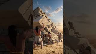 Mythological Giants Building Pyramids: A Cinematic Epic