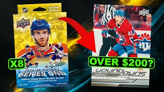 THIS IS CRAZY! - 2024-25 Upper Deck Series 1 Hockey Retail Hanger Boxes x8