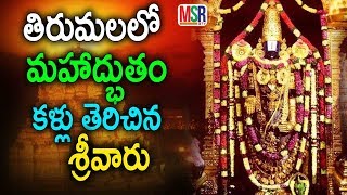 తిరుమలలో మహాద్భుతం, కళ్లు తెరిచిన స్వామివారు  | Shocking happened in Tirumala |  MSR TV