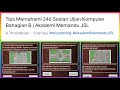 KPP01 | Tips Memahami 246 Soalan Ujian Komputer Bahagian B. #AkademiMemanduJSL