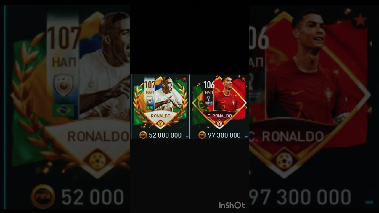 Cristiano Ronaldo VS Ronaldo Nazario / FIFA Cards - YouTube