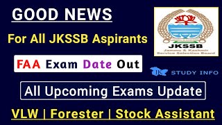 JKSSB FAA & Upcoming Exams Big Update Out || JKSSB Final Selection Lists Official Update Check Now