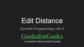 Dynamic Programming | Set 5 (Edit Distance) | GeeksforGeeks