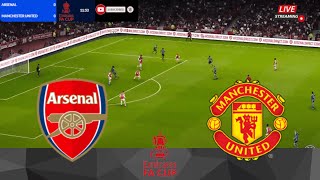 🔴LIVE:  Arsenal vs Manchester United | English FA Cup 24/25 | Match Today | PES 21 Simulation