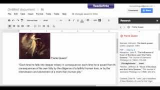 Searching for Resources and Citing Them in Google Docs