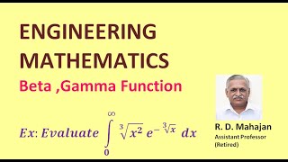 Beta , Gamma Function Example 7 I Engineering Mathematics