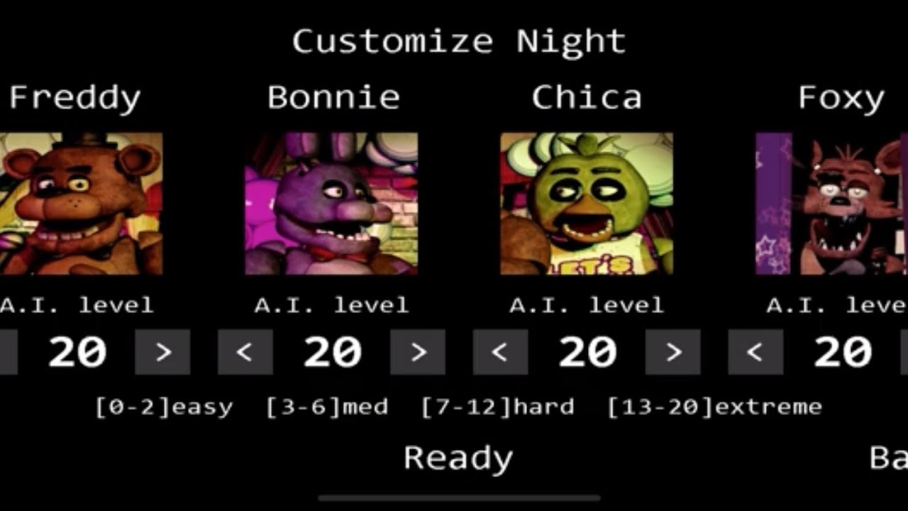 Five Nights At Freddy S 20 20 20 20 Mode With Unlimited Power Youtube