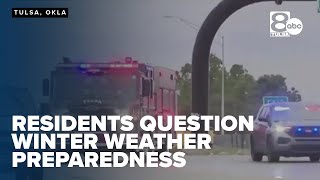 Tulsa residents question winter weather preparedness after Monday crashes