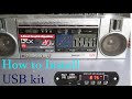 How to install usb kit to old cassette player /bt/fm/sd card