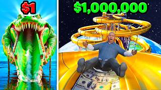 $1 To $1,000,000 WATERSLIDE In GTA 5!