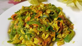 ডিম দিয়ে মিষ্টি কুমড়া ফুল ভাজি রেসিপি। pumpkin flowers \u0026 eggs vaji...