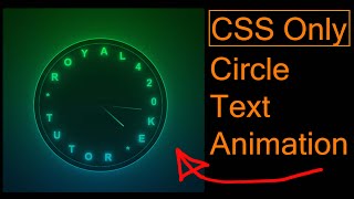 CSS Gradient Circle Text Animation - Html CSS @royaltutorials354