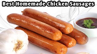 Homemade Chicken Sausages Recipe | How To Make Chicken Sausage At Home | Recipe Hub With Lubna