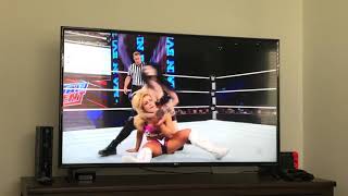 Paige licks Natalya on WWE Main Event 2014