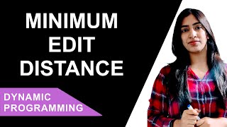 Coding Interview Question | Minimum Edit Distance | Dynamic Programming with Optimization