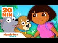 Dora the Explorer | Les sauvetages des CHIOTS les plus mignons de Dora | 30 minutes | Nickelodeon Jr