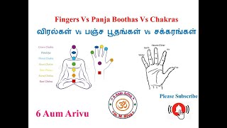 Fingers Vs Panja Boothas Vs Chakras  விரல்கள் Vs பஞ்ச பூதங்கள் Vs சக்கரங்கள். #yogamuthirai #mudras