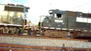 NS 9469 with 9 other locos pass through Dalton,GA