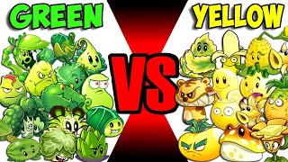 Team GREEN vs YELLOW - Which Team Plant 's Best? - PvZ 2 Team Plant VS TEam Plant