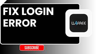 How to Fix Login Error in W4free 2026 | Quick Sign In Fix Guide