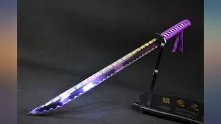 Yongli Sword Purple High Manganese Steel Blade Katana Japanese Samurai Sword with revieww