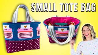 Small Tote Bag Sewing Tutorial (with pockets!)