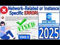 ✅Fixed SQL Server Error 