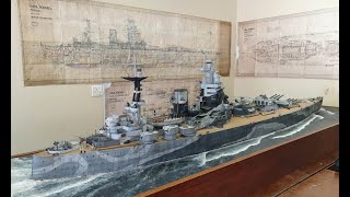 HMS Rodney Model Ship Diorama (Aged as in her work-a-day)