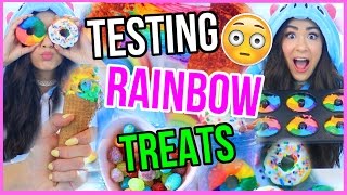 Testing WEIRD and CRAZY Tumblr Rainbow Treats!!