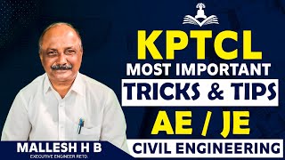 KPTCL Most Important || Tricks \u0026 Tips || AE/JE/ Civil engineering