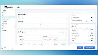 Equipment Rental Software Tutorial - Create Your First Order in 60 Seconds | EQrento