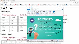 PHP Tutorial #02 Array Methods (Sort, Rsort, Ksort, Krsort , Array_Reverse And Shuffle)