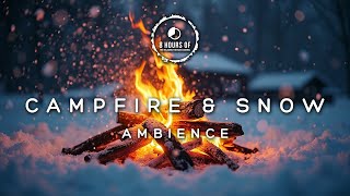 Mighty Snowstorm Sounds | Mighty Snow Ambience | Ultimate Mighty Blizzard Sounds Campfire Ambience