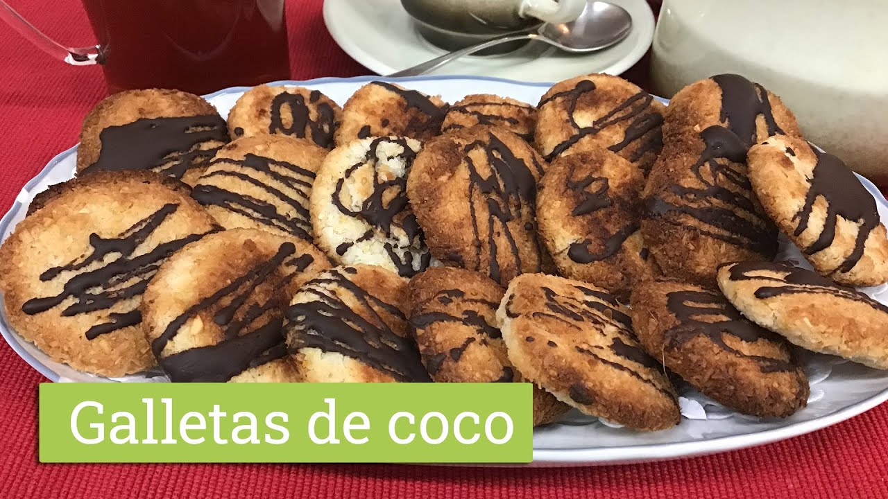 Galletas De Coco Veganas Y Deliciosas! Solo 3 Ingredientes - YouTube