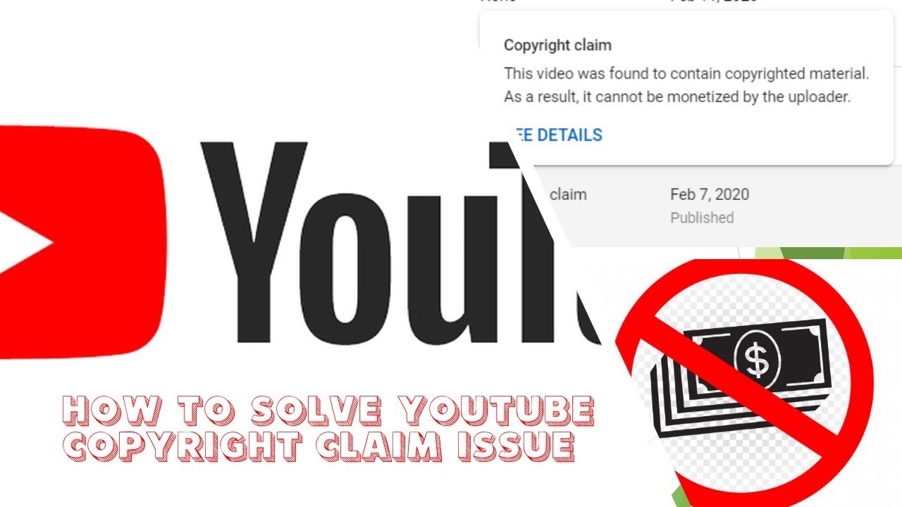 How To Solve Youtube Copyright Claim Issue - YouTube